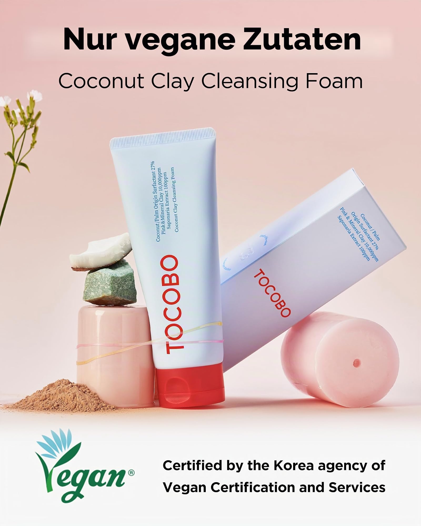 TOCOBO Coconut Clay Reinigungsschaum 150 ml Tonerde