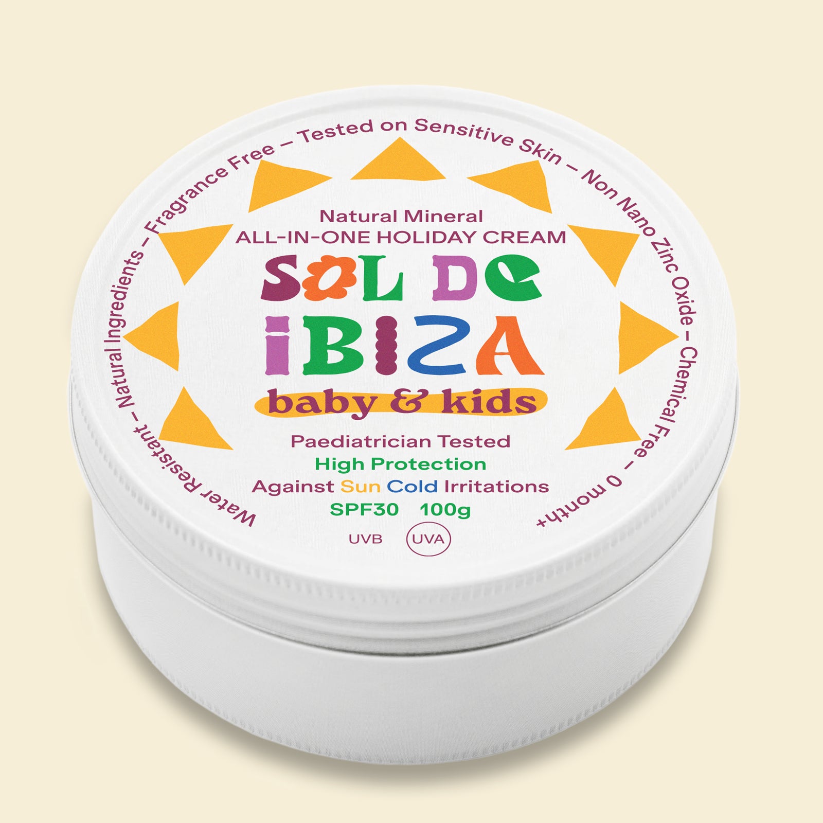 Sol de Ibiza Suncare Baby Kids SPF30 Creme 100 g mineralisch