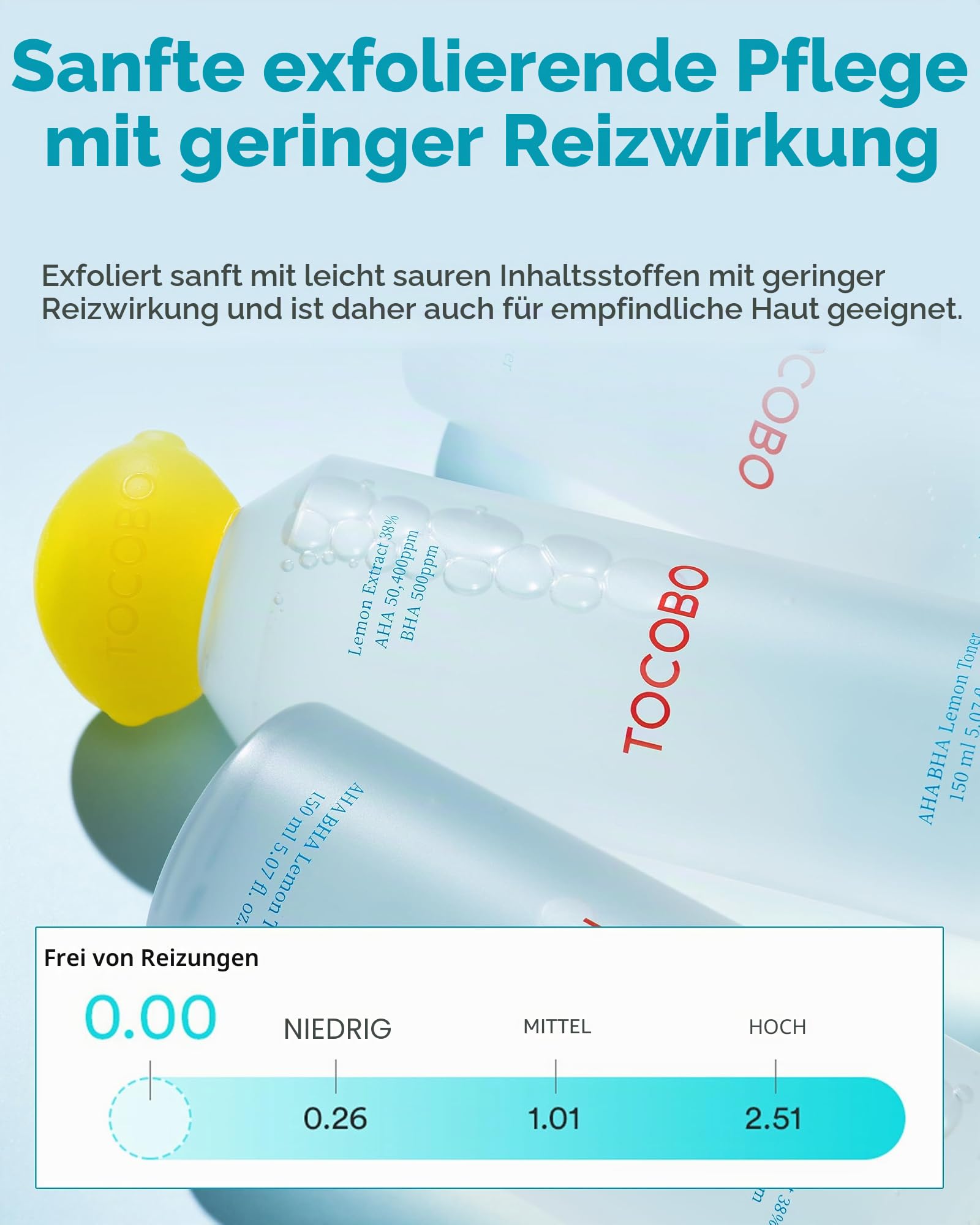 TOCOBO AHA BHA Lemon Toner Gesichtswasser 150 ml Peeling