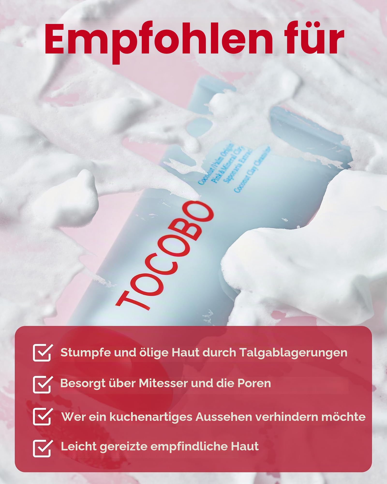 TOCOBO Coconut Clay Reinigungsschaum 150 ml Tonerde