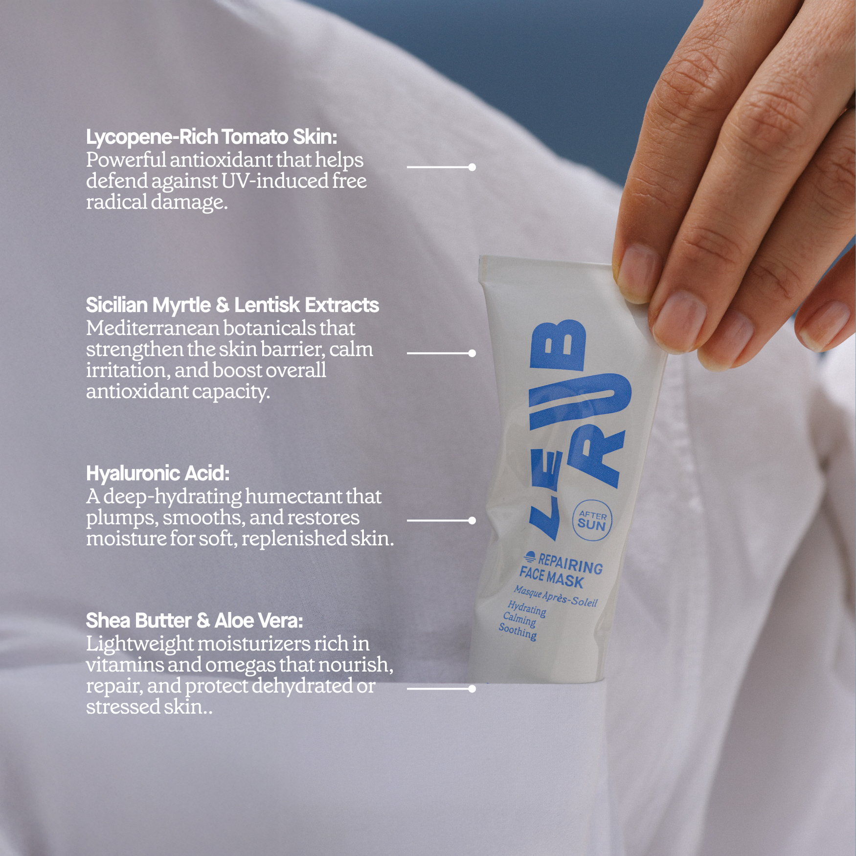 Le Rub Repairing Face Mask Aftersun Gesichtsmaske Hyaluron