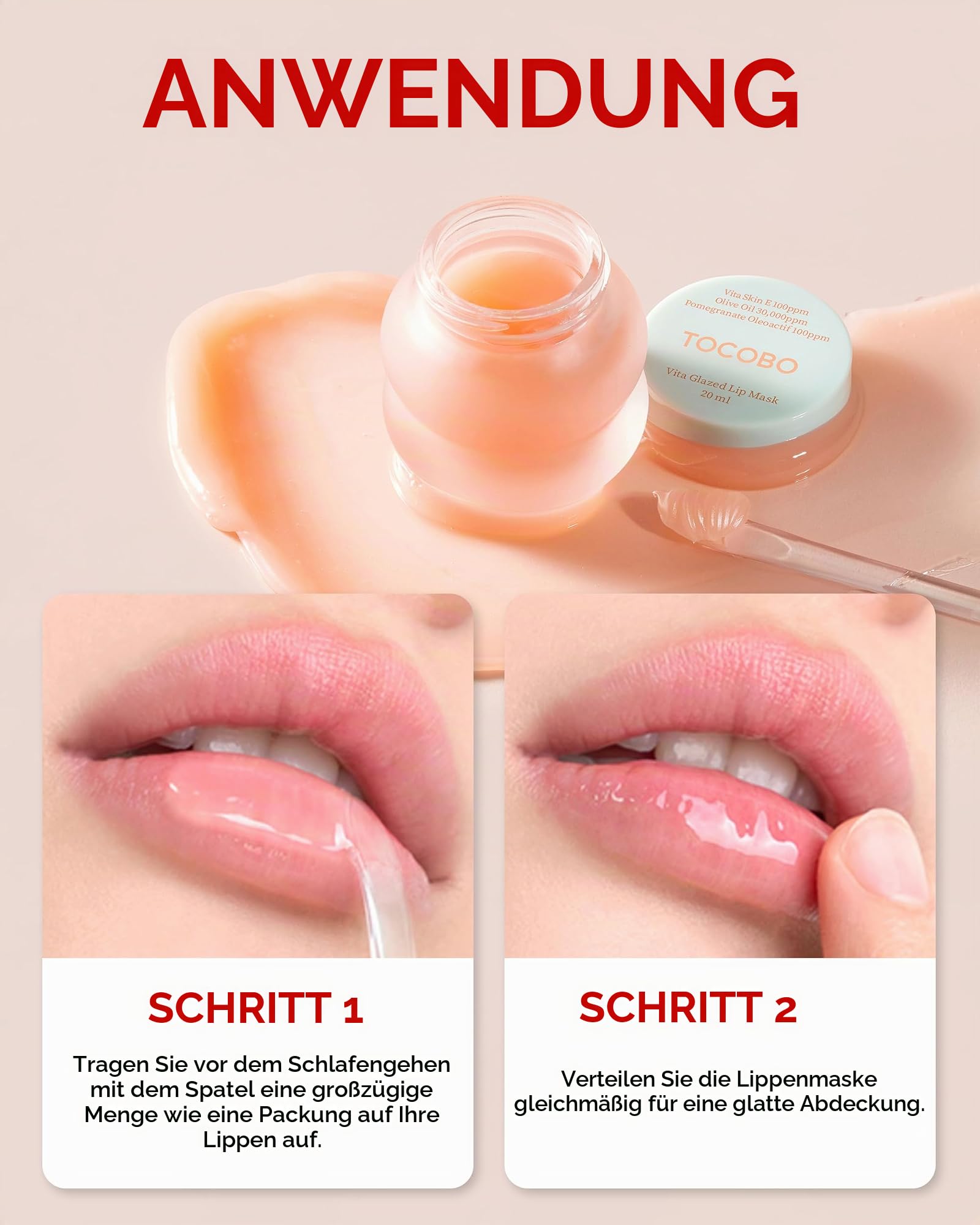 TOCOBO Vita Glazed Lippenmaske 20 ml Vitamin