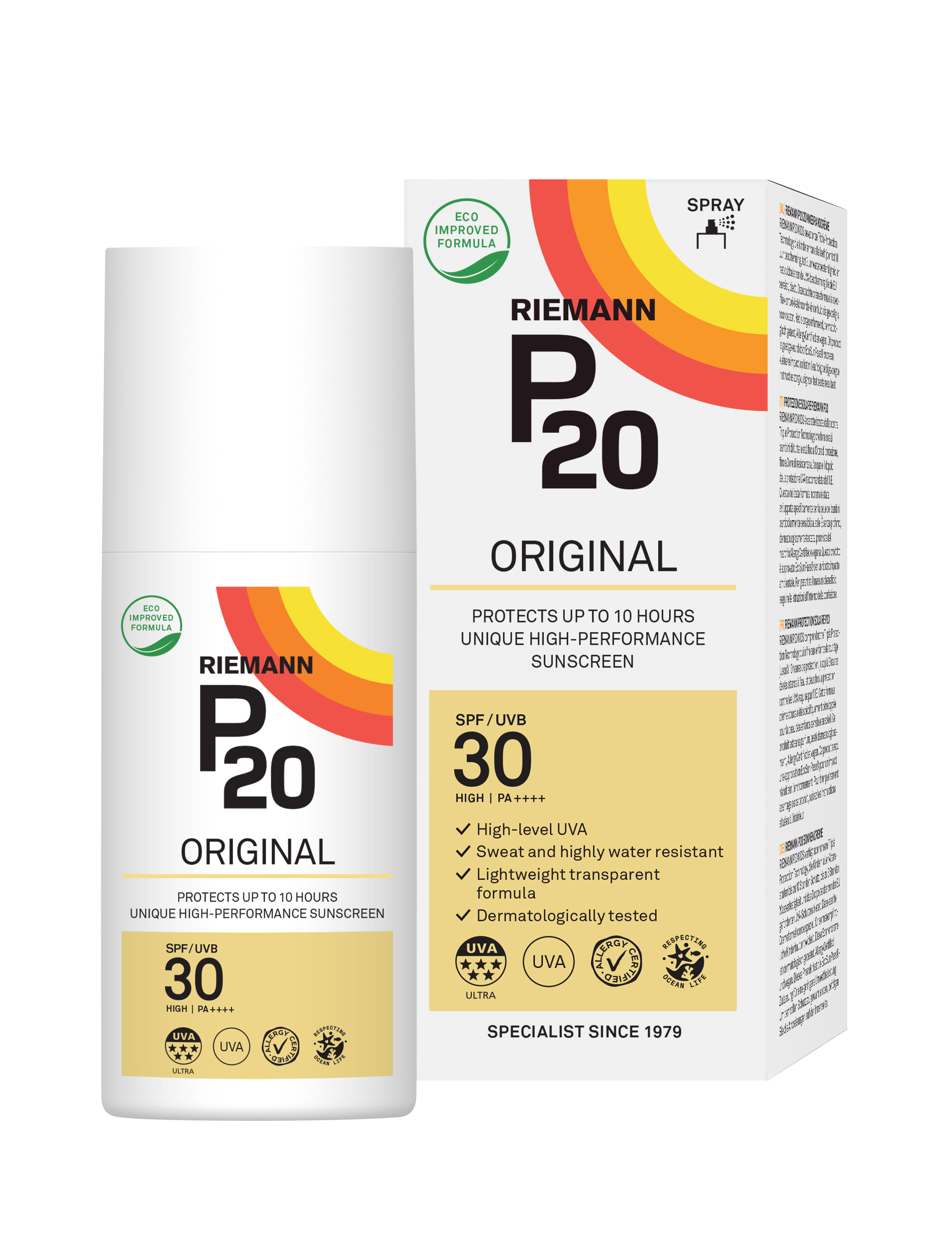 Riemann P20 Original Sonnenspray SPF 30 85 ml wasserfest