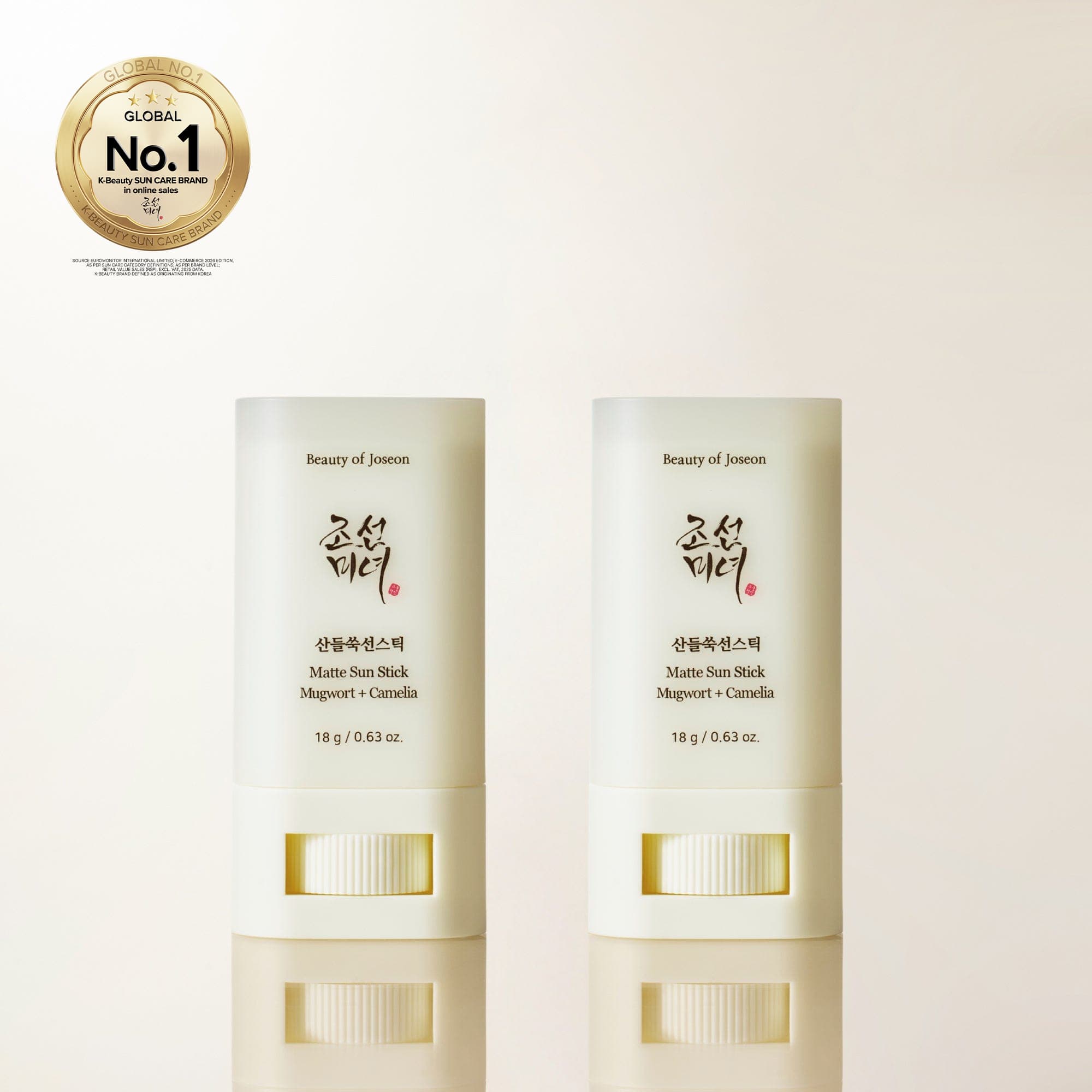 Beauty of Joseon Matte Sun Stick Mugwort Sonnenstick 18 g 1er Pack