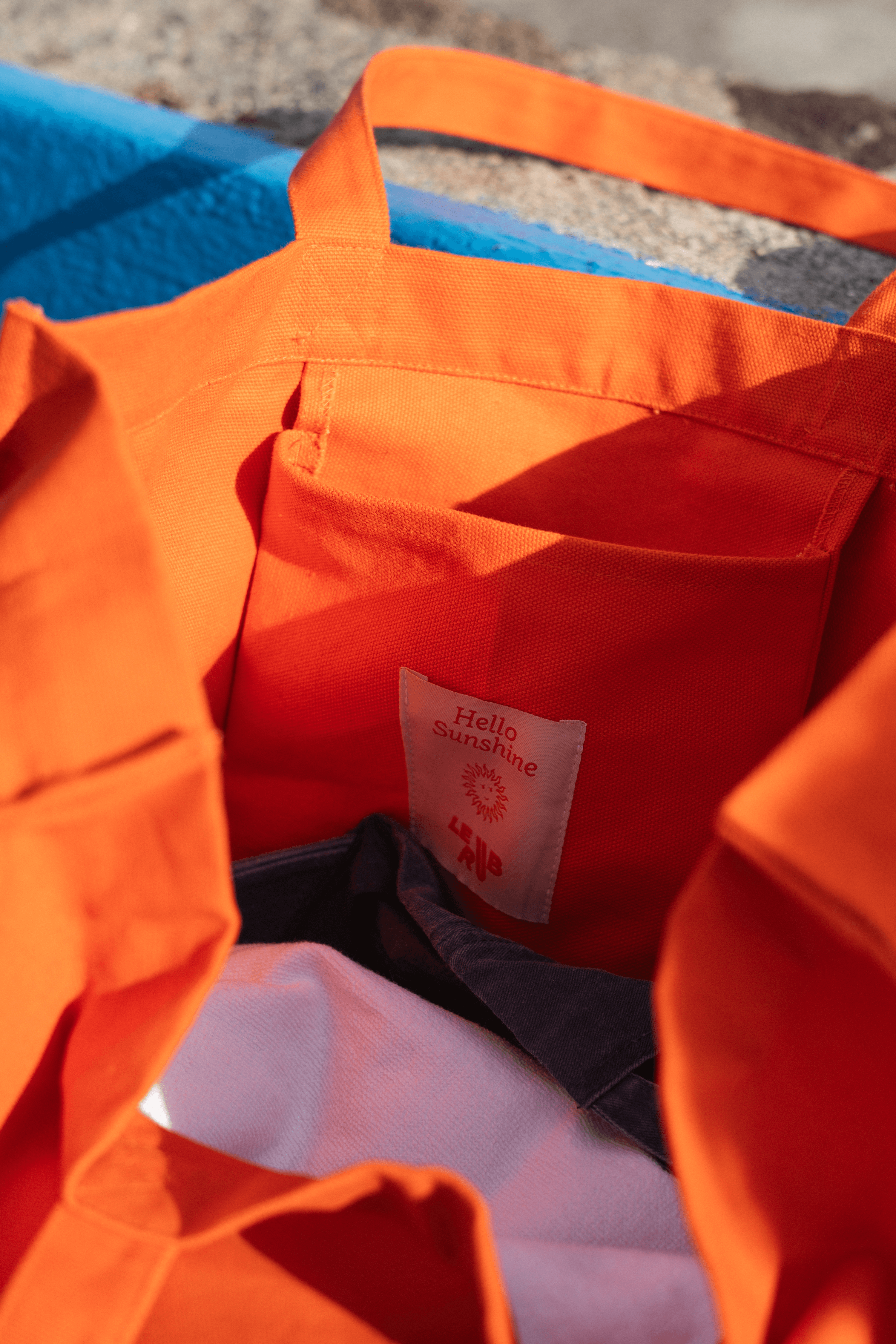 Le Rub Hello Sunshine Beach Bag Strandtasche Baumwolle 50x40
