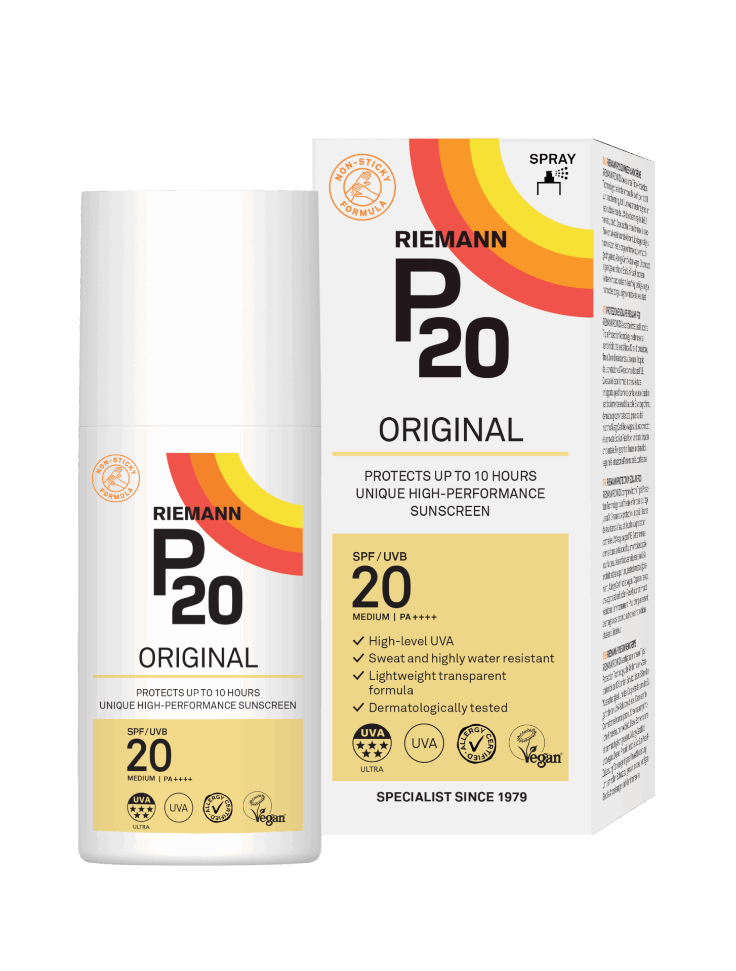 Riemann P20 Original Sonnenspray SPF 20 85 ml leicht